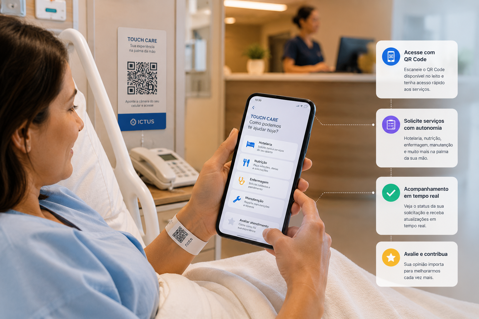 Touch Care em ambiente operacional